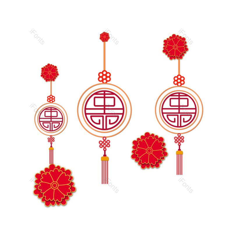 装饰图片,节日元素,中国风PNG,红色免抠素材
